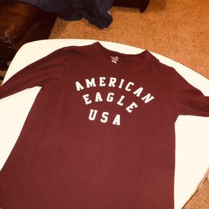 Maroon American Eagle Longsleeve shirt